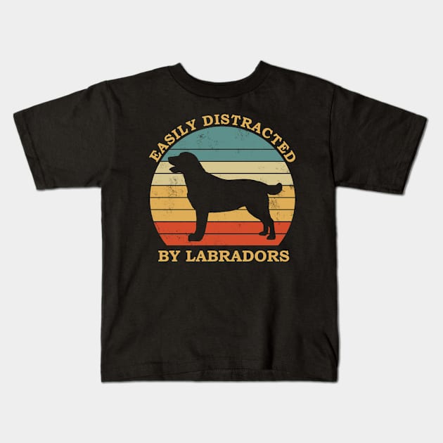 Labrador lover design - easily distracted by labradors Kids T-Shirt by colorbyte